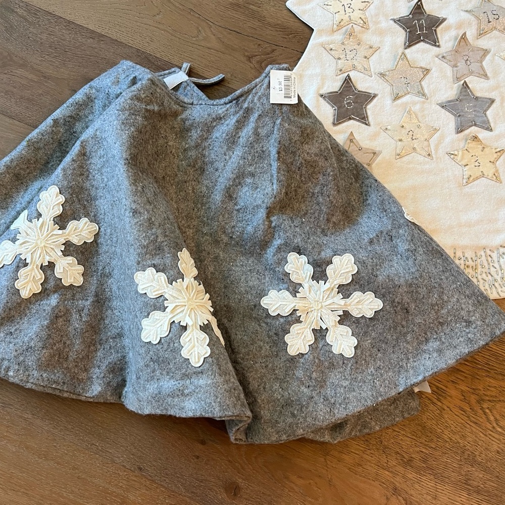 Pottery Barn Kids Tree Shaped Advent Calendar + Tree Skirt - Picture 2 of 4